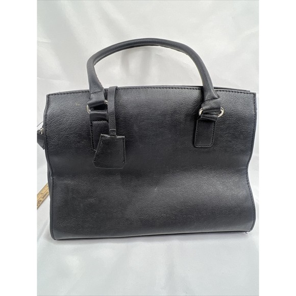 Apt 9 Black￼ Purse Shoulder Bag Strap Zippers Glitter Accent - Picture 5 of 10